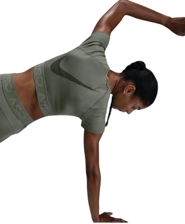 Nike Pro Dri-FIT Crop Short Sleeve Top Dames